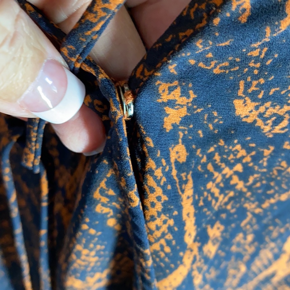 Cabi Border Wrap Python Snake Print Top Blouse Si… - image 7